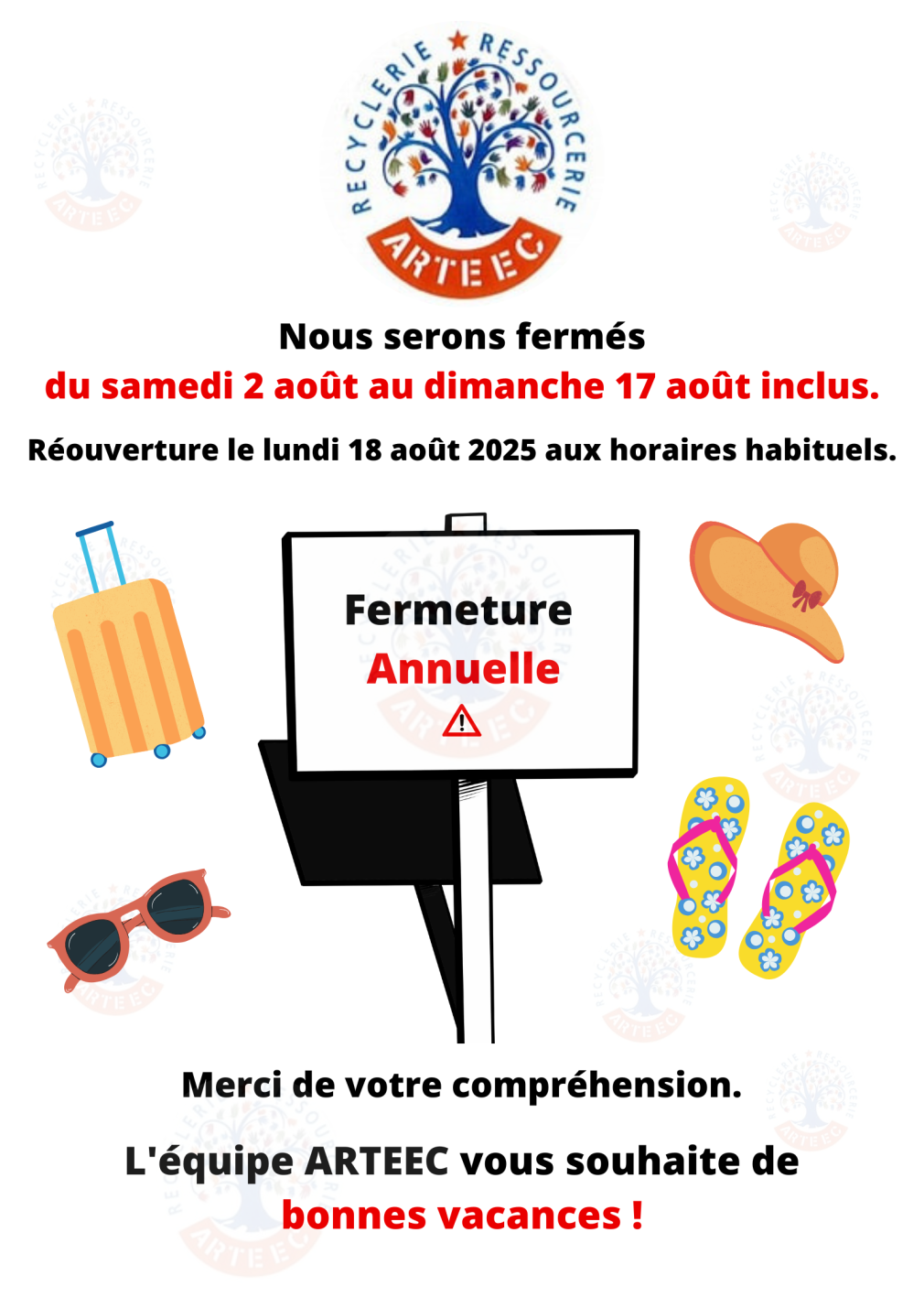 Fermeture été 2025