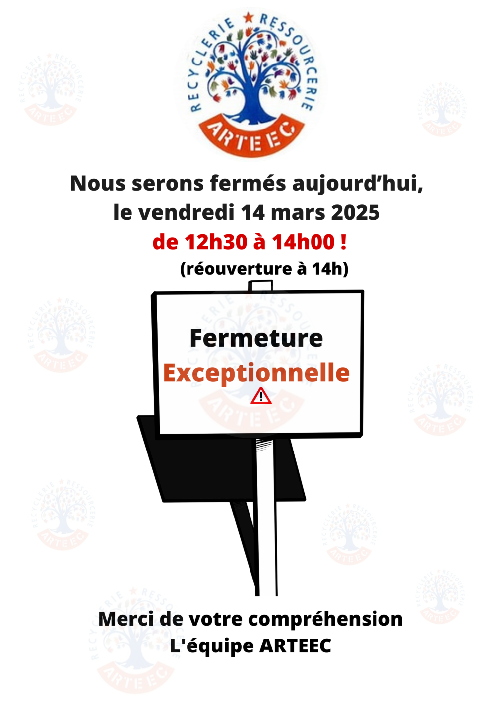 Fermeture 14.03.2025